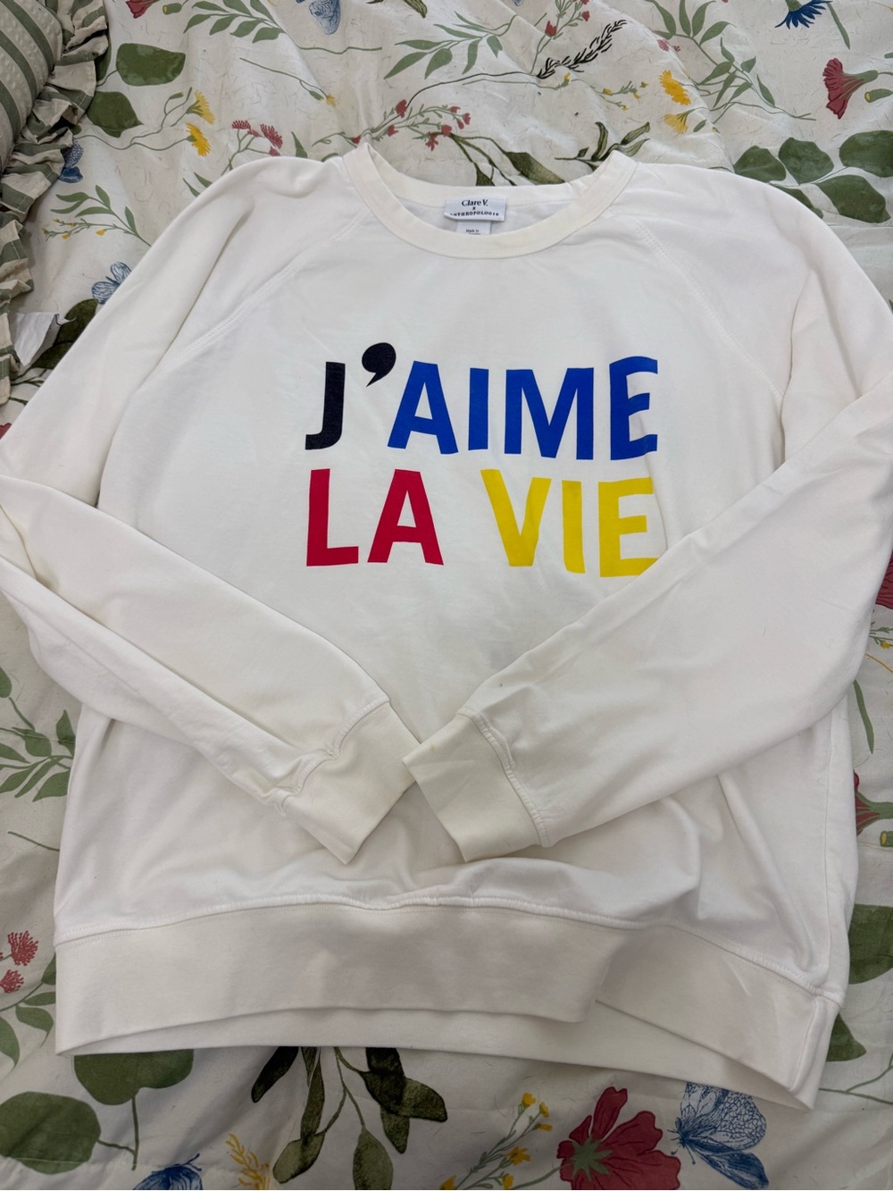 J'AI ME LA VIE Graphic Sweatshirt - White